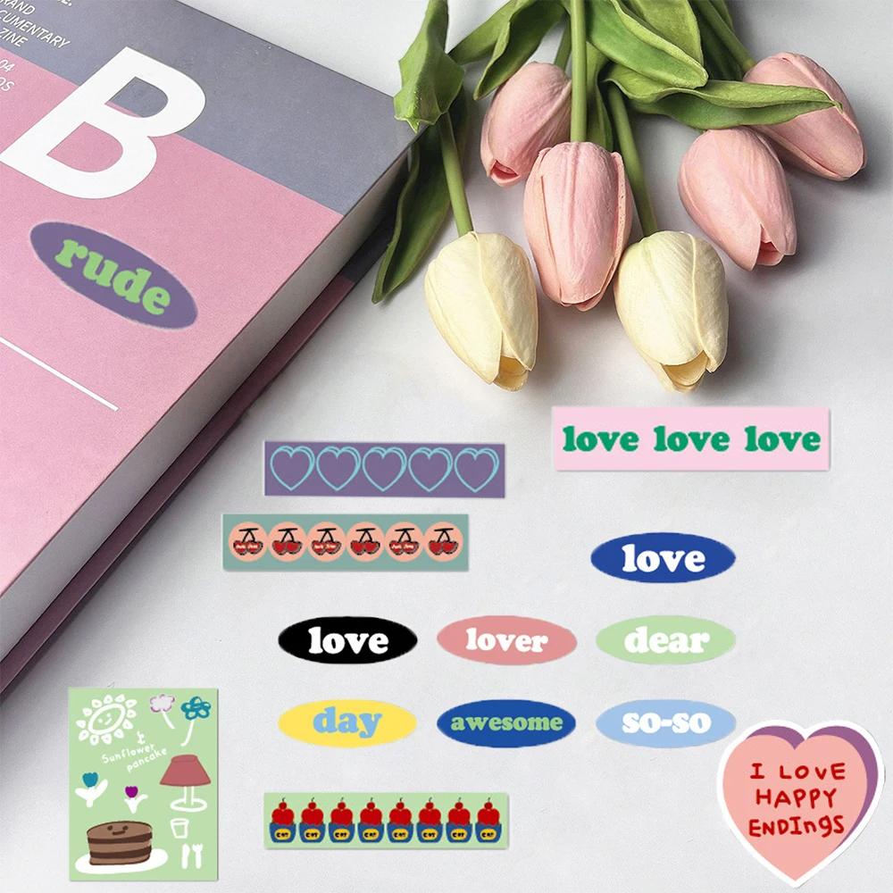 Love Stickers Notebook, Stationery Stickers