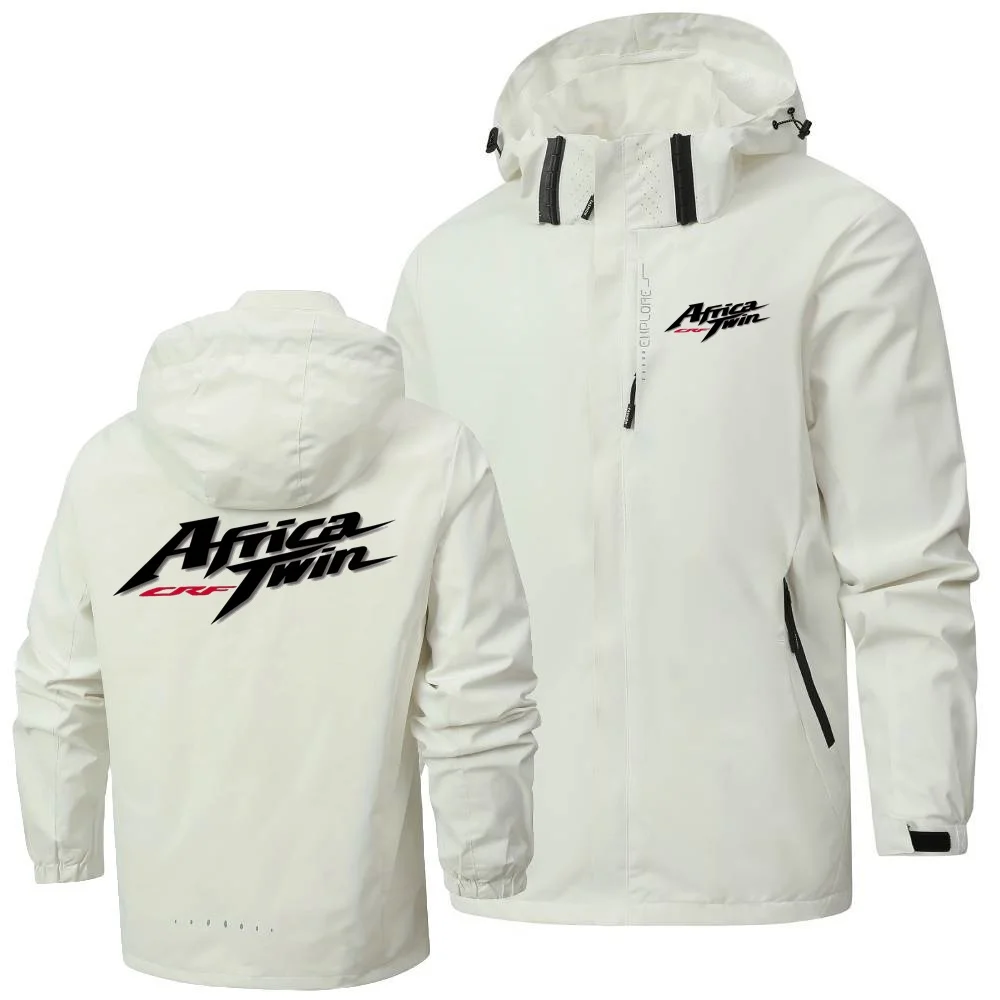Africa Twin Crf Windproof Waterproof Rain Jacket Hooded Shell Camping Hiking Climbing Outwear Motorcycles Mens Windbreaker Coats 2