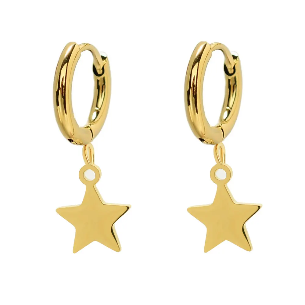 25 Orecchini A Clip Da Uomo In Acciaio Inox Con Catena A Croce - Foto 10