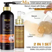 AILKE Sérum visage blanchissant la peau, réduit les taches, hydratant, même le teint, avec collagène biologique, sérum corps éclaircissant pour la peau 6