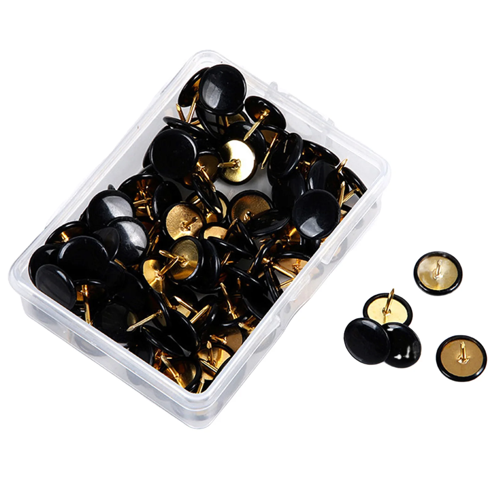 100pcs Push Pins Round Head Thumbtacks Decorative Colored Thumb Tacks for Office School Supplies