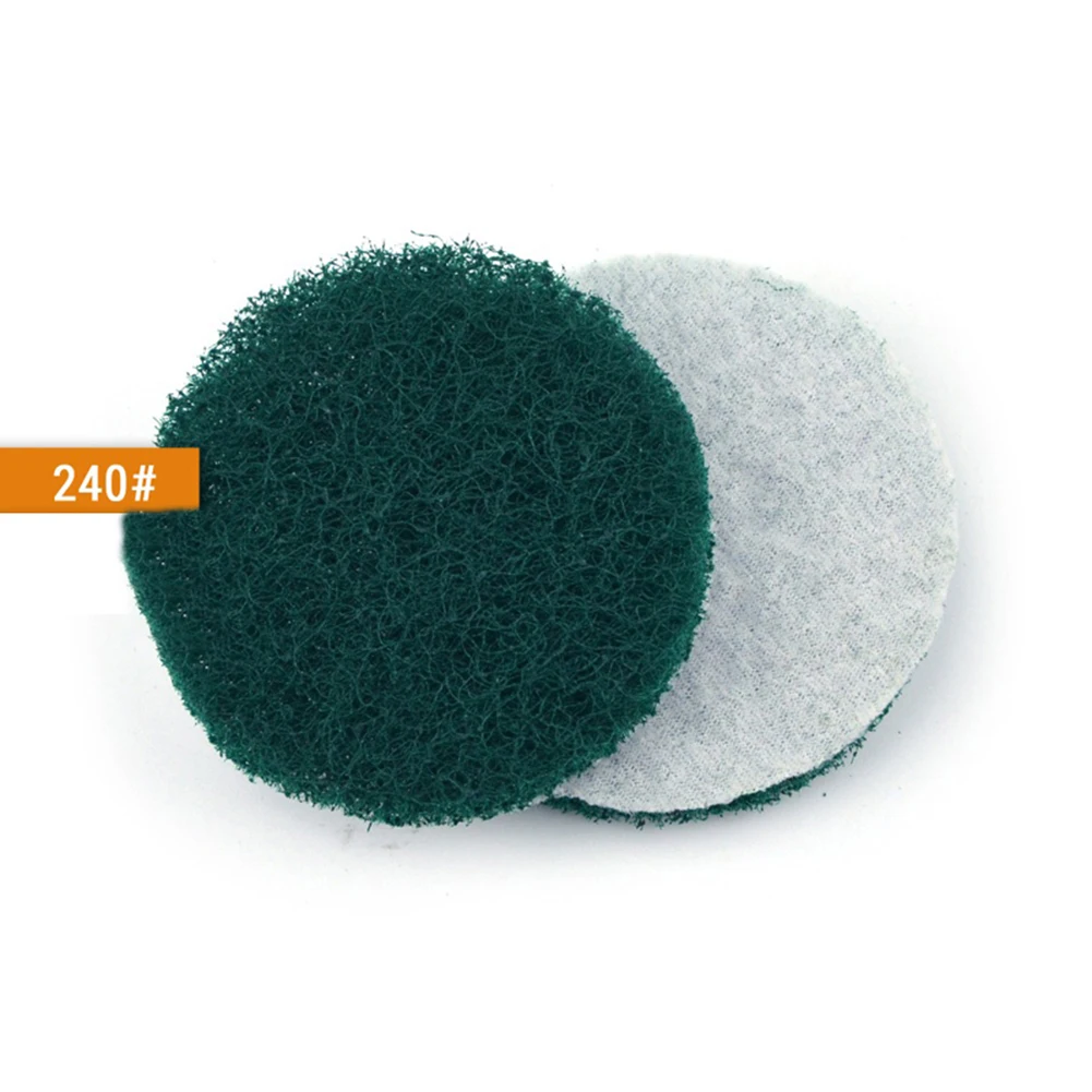 

5Inch Cleaning Cloth Scrub Pad Kit 3pcs Industrial Scouring Pads Set Green(240#)/Red(400#)/Grey(800#) Nylon Polishing Buffing