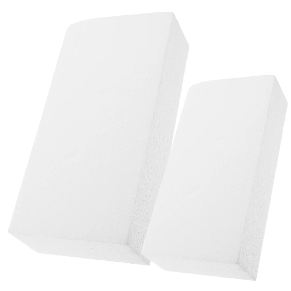 Blocs De Mousse Polystyrène Rigide Blancs – 2 Pièces 10x10x4 Cm – Pour Bricolage, Sculpture, Décoration – Surface Lisse