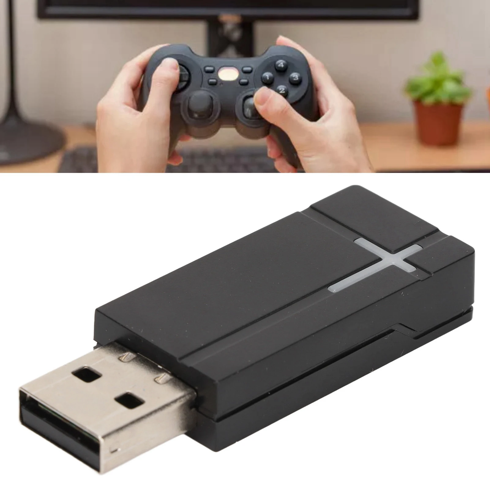 Game Controller Adapter Gamepad Receiver Converter Controller Adapter Plug and Play 2.4G Wireless Gamepad Receiver For PC Laptop