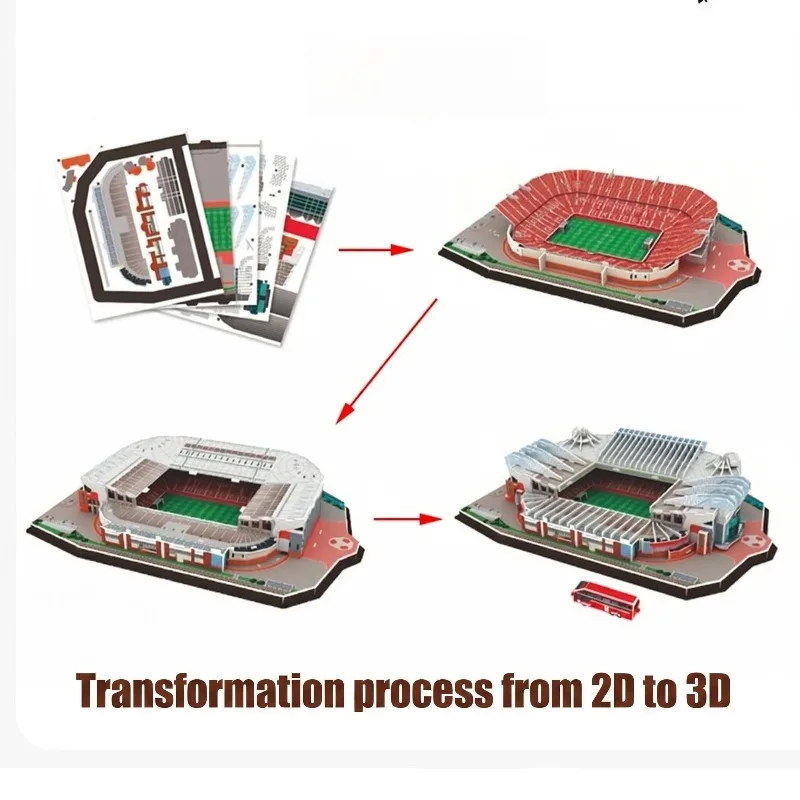 Miniature 3D Football Stadium Puzzle Toy - Perfect Gift