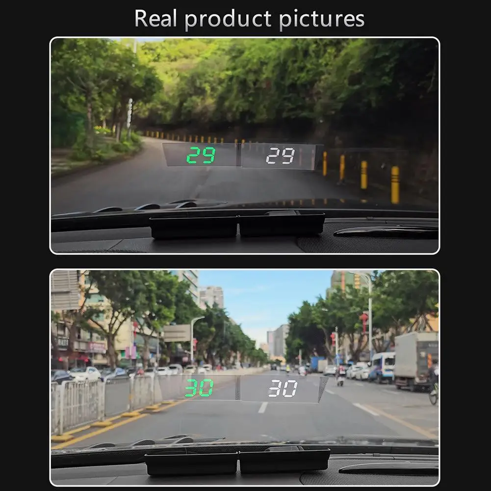 Display Head-Up HUD da montare sul parabrezza, proiettore di velocità GPS, tachimetro digitale per tutte le auto, accessori elettronici per auto, KMH - Image 4