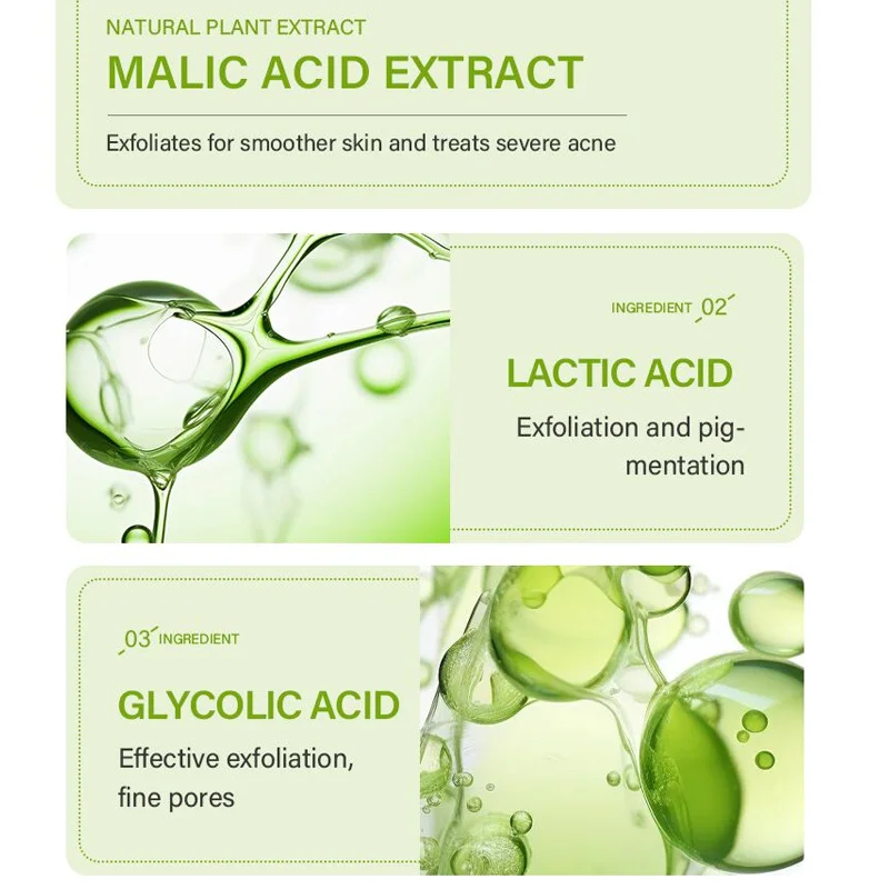 Soro do psiquiatra do Poro do ácido láctico, controle de óleo, esfoliante, marcas da acne, reparo, firmando, pele lisa, clareamento, cuidados