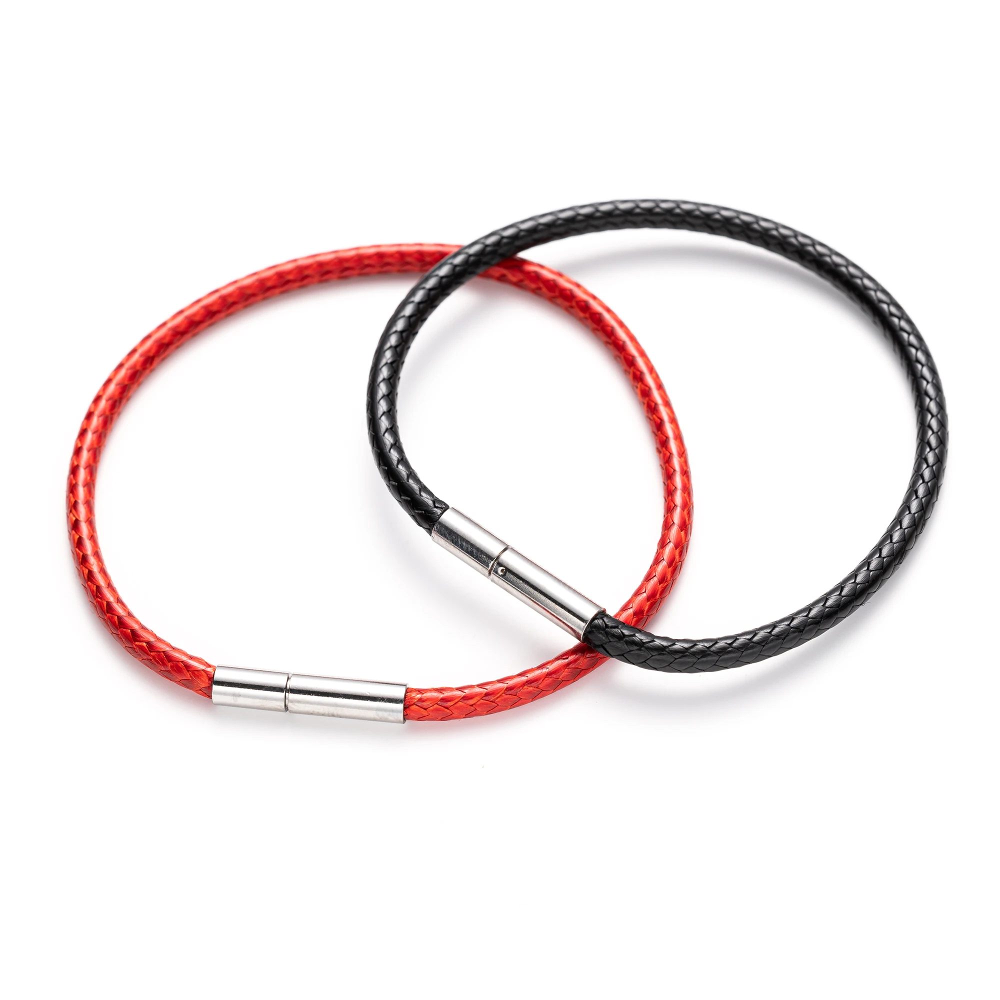 1.5/2/3mm Stainless Steel Bracelet Clasp For Women Man Couple Leather String Hand Thread Jewelry bracelet jewelry