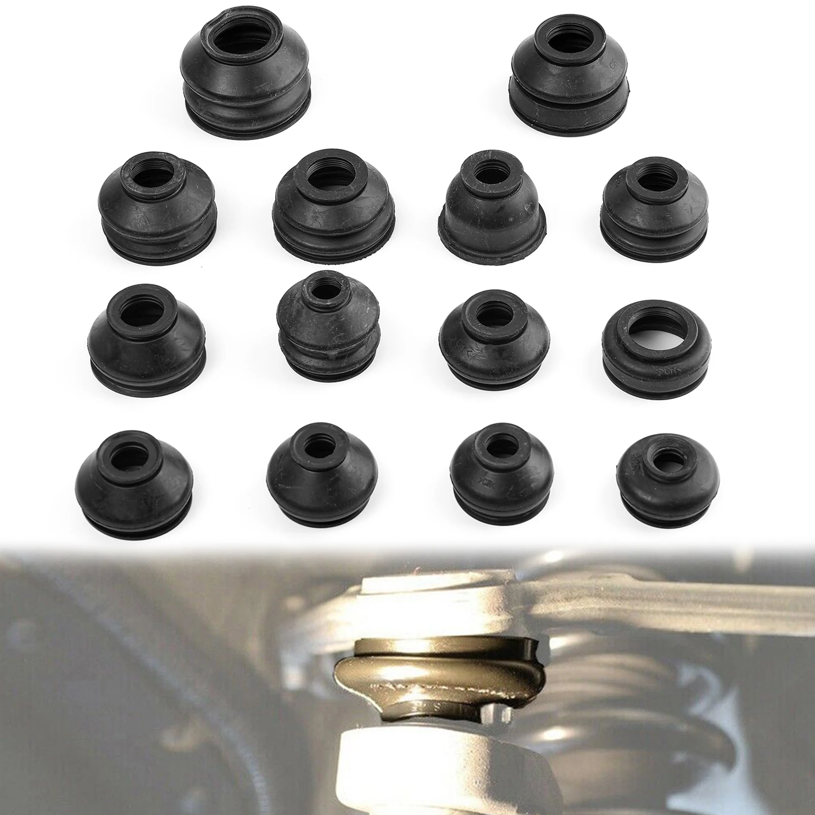 14x Universal Ball Joint Turn Rods Rubber Boot Dust Cover Replacement Control Arm Protector car suspension parts atv ball joints Car Suspension Steering Accessories