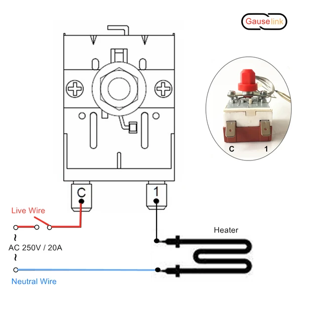 Adjustable Bulb Capillary Thermostat Thermometer Temperature Limiter  Control Switch For Oven Heater Cooler 30°C 90° - AliExpress