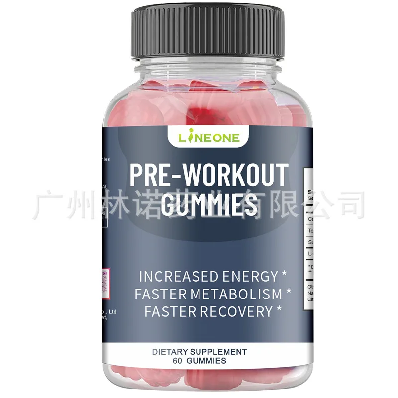 

Pre-Workout Energy Gummies WITH CREATINE Strawberry Fl avor|