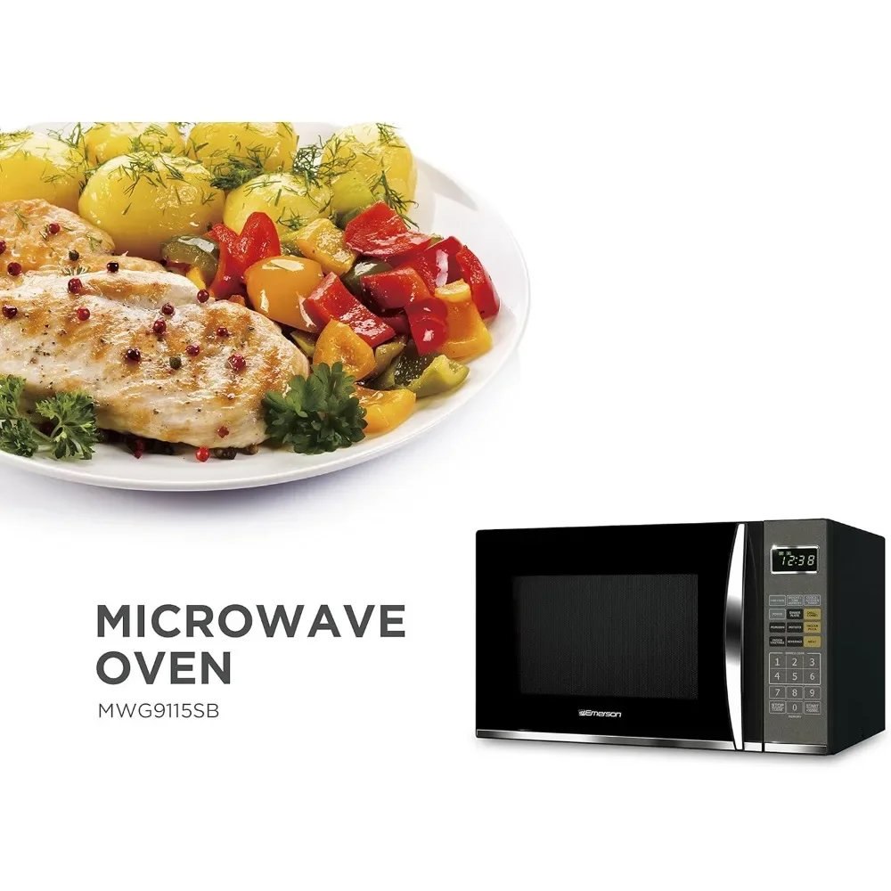 Griller, Timer & LED Display 11 Power Levels, 9 Pre-Programmed Settings, Removable Glass 5