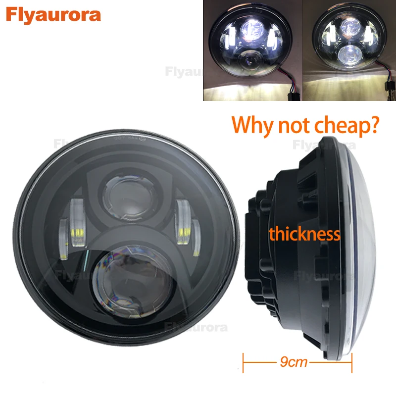 For Lada 4x4 urban Niva 7inch LED Projector headlight 7" H4 headlamp Light 7Inch light Lamp UAZ Hunter Suzuki Samurai | Автомобили и