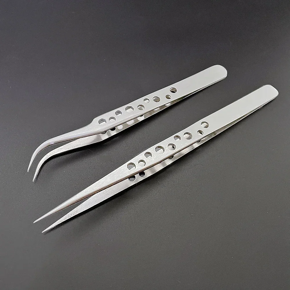 Eyelash Extension Tweezers Makeup Stainless Steel Eyelash 3D Accurate Clip Pinzas Extensiones De Pestañas 2