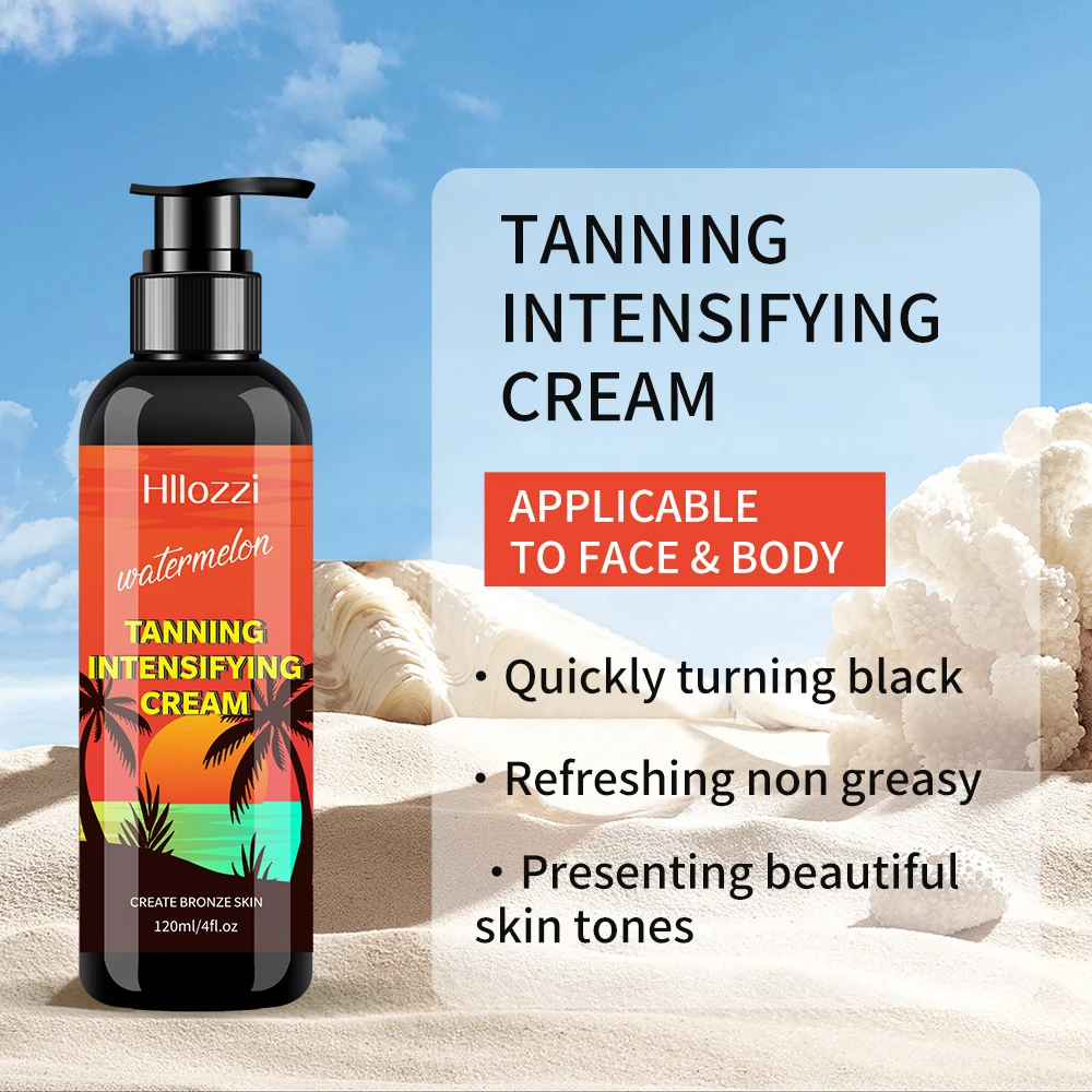Watermelon Tanning Cream Pressed Bottle Self-tanning Waterproof Long-lasting Beach Sunbathing Create Bronze Skin 4fl.oz