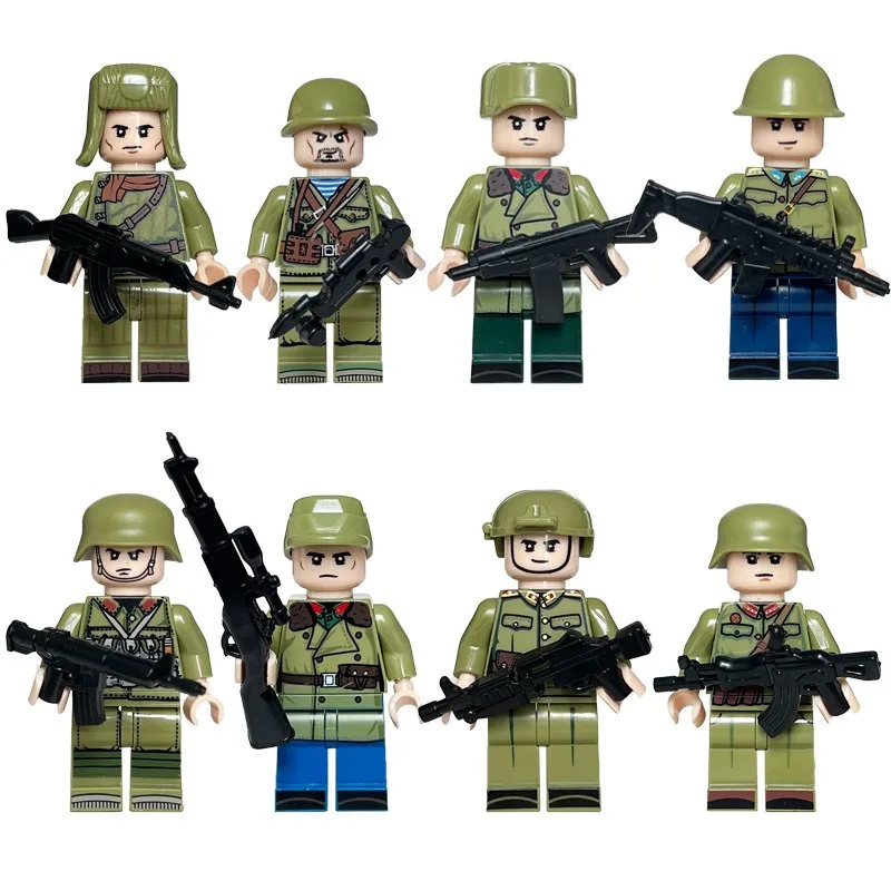 국경을 넘는 조립식 블록 인형 군대 자원군 블록 인형 퍼즐 조립 모델 (해외 무..