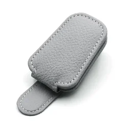 Magnetic Leather Sunglasses and Ticket Holder (Grey)