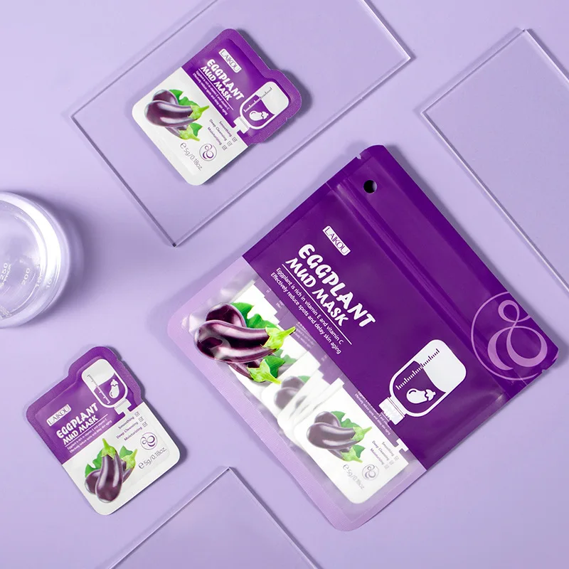 LAIKOU 12pcs Mud Mask Clay Mask Sakura Matcha Eggplant Tea Tree Mung Bean Oil-Control Deep Cleansing Repairing Facial Skin Care