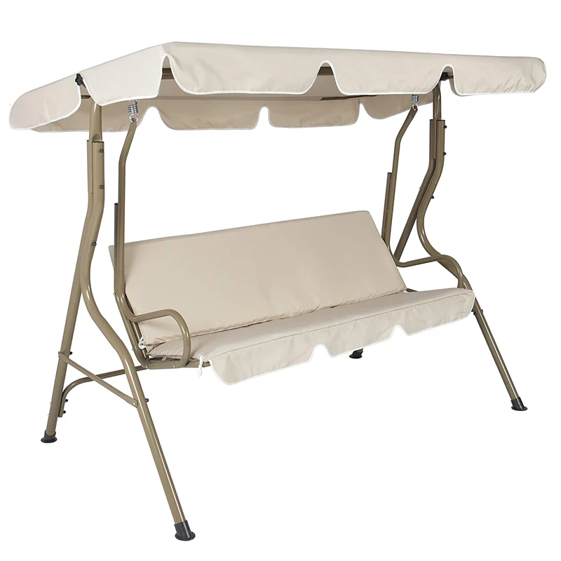 3 Seat Swing Canopies Seat Cushion Cover Set Patio Swing Chair Hammock Replacement Waterproof Garden sun shade sail