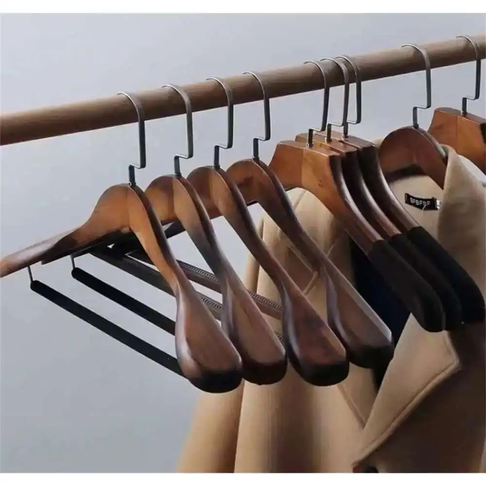 Hotel Clothing Hanger Solid Wood Large Hanger Household Cedar Suit Jacket Storage Hook Storage Bag