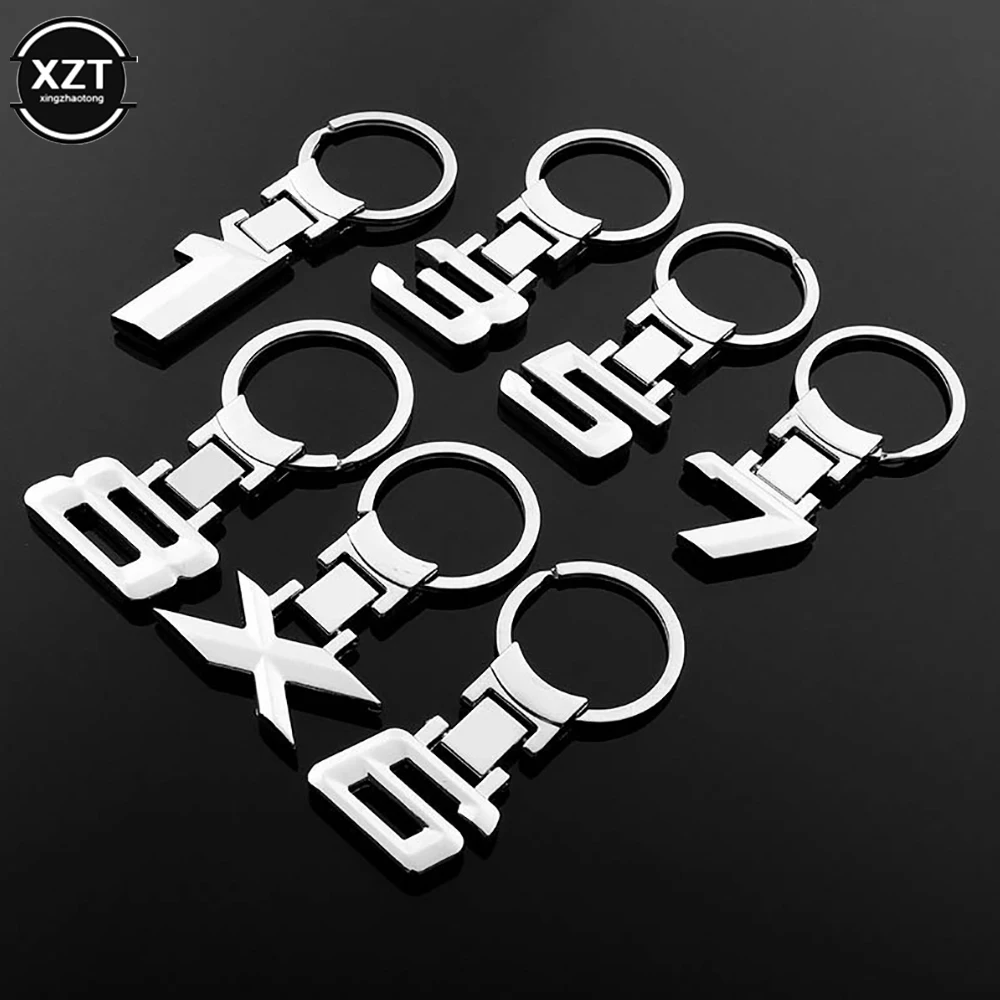 FashionCreativeModifiedDigitalLogoMetalCarKeyHolderKeychain