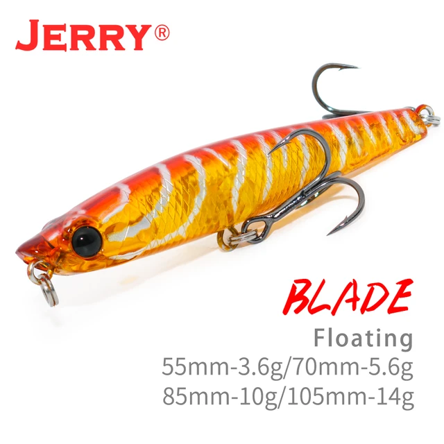 Mud Puppy Lurejerry Blade Topwater Pencil Lure 55-105mm