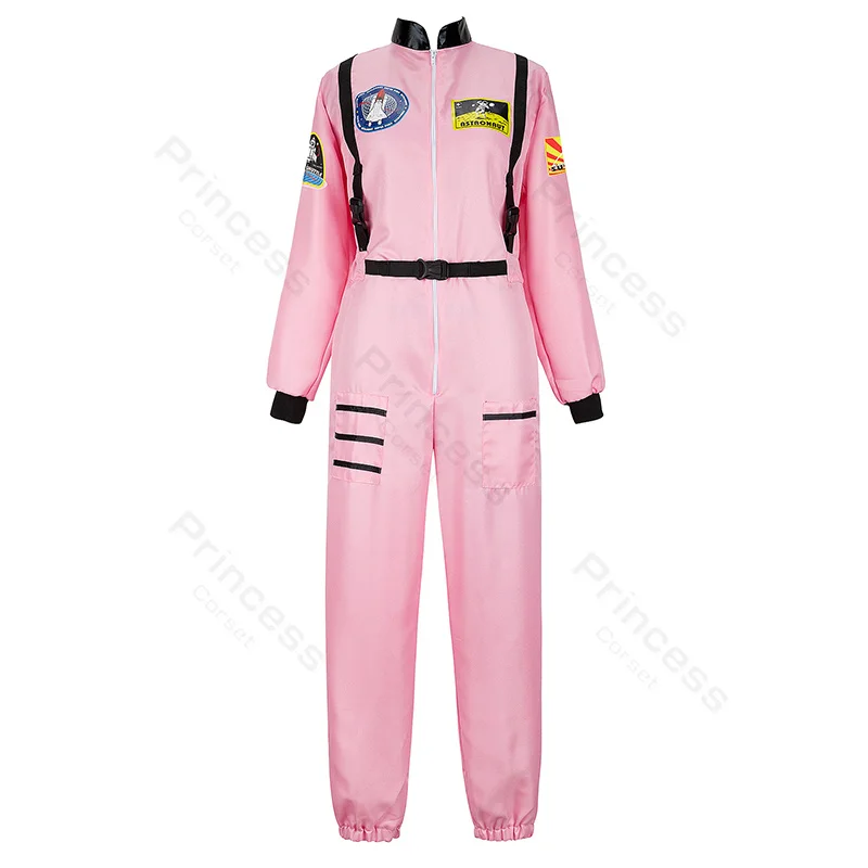 Ragelion Astronautenkostuum voor heren en dames - zilveren overall voor spacer, carnaval en Halloween