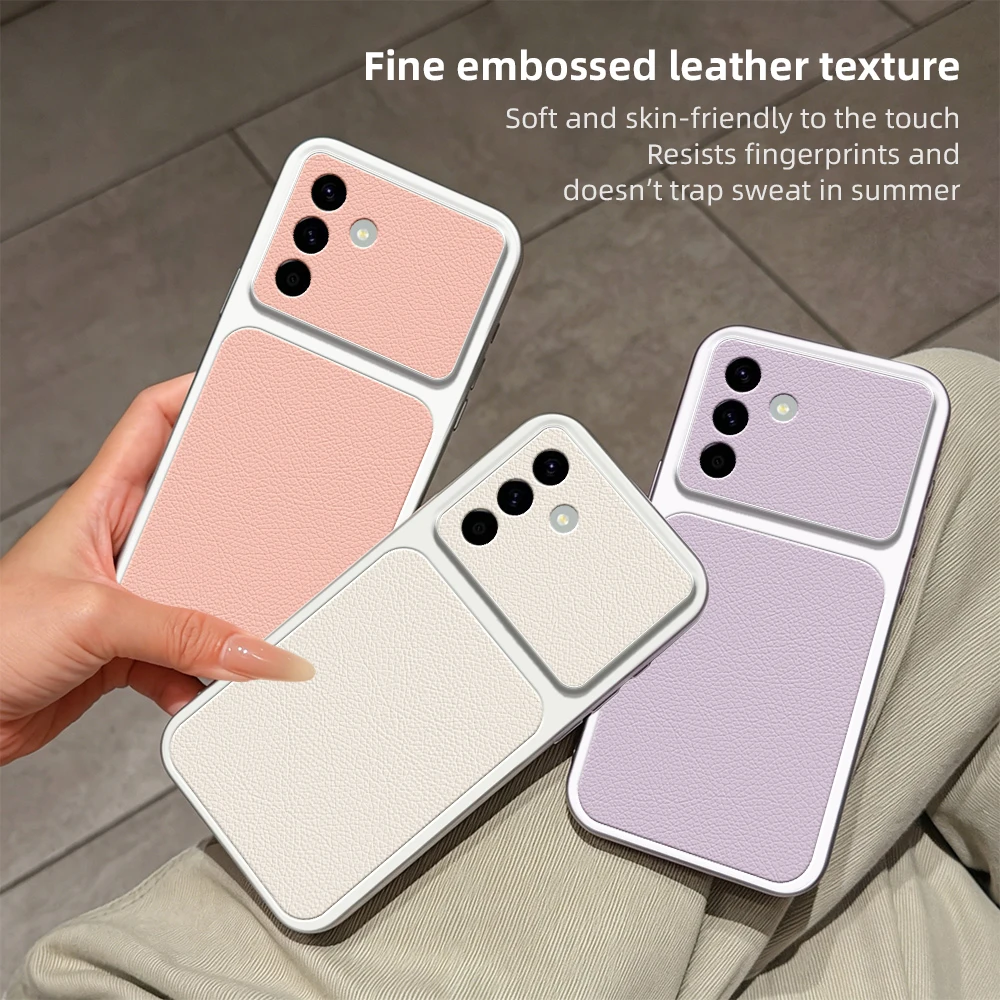 Luxury Shockproof Hybrid Leather Texture Hard Case Cover