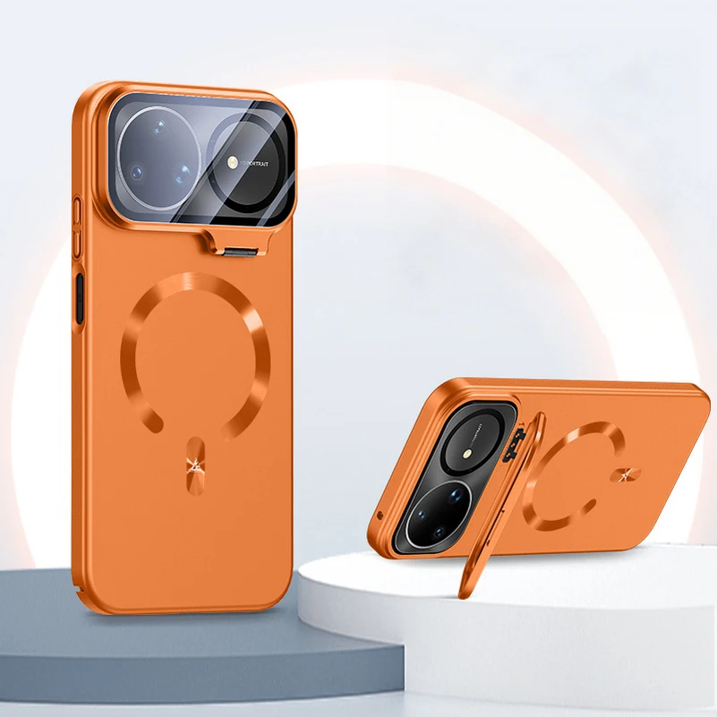 Scratch-Resistant Back Plate with Invisible Camera Holder and Magsafe Ring Protective Case