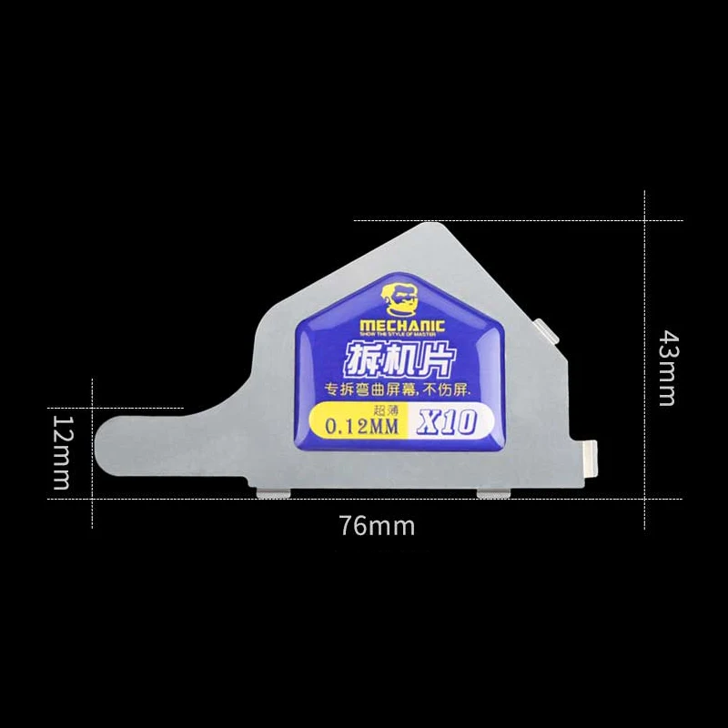 MECHANIC X10 0.12mm 초박형 강철 분해 카드 아이폰 삼성 휴대폰 LCD 스크린 오프너 수리 도구