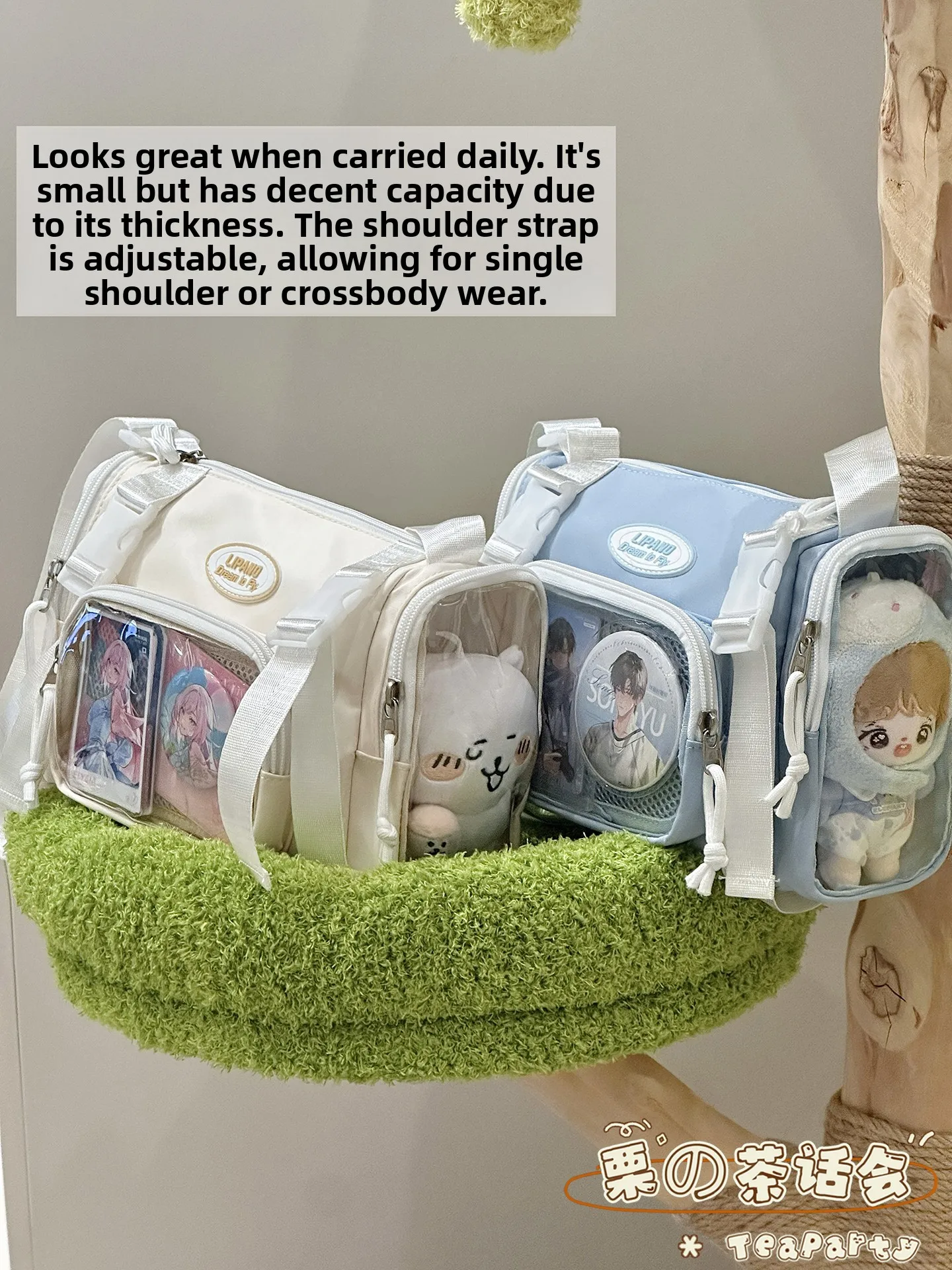 Cute Girl Student Crossbody Bag Japanese Sle Ins Small 0cm Phone Case Sna Bag Soft Polyester Casual Leisure Zipper Closure