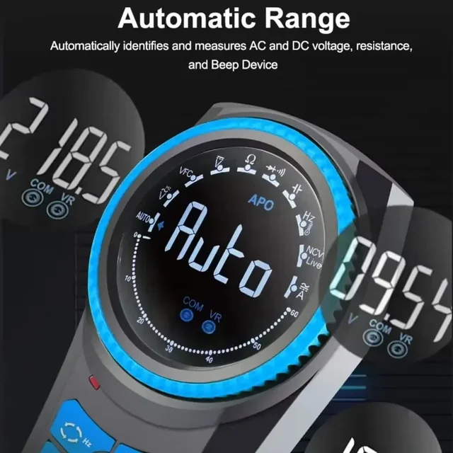 أفوميتر ديجيتال SUNSHINE DT-24R (أوتو رينج) – تحديد تلقائي لنوع الجهد (AC/DC) والقياسات 3