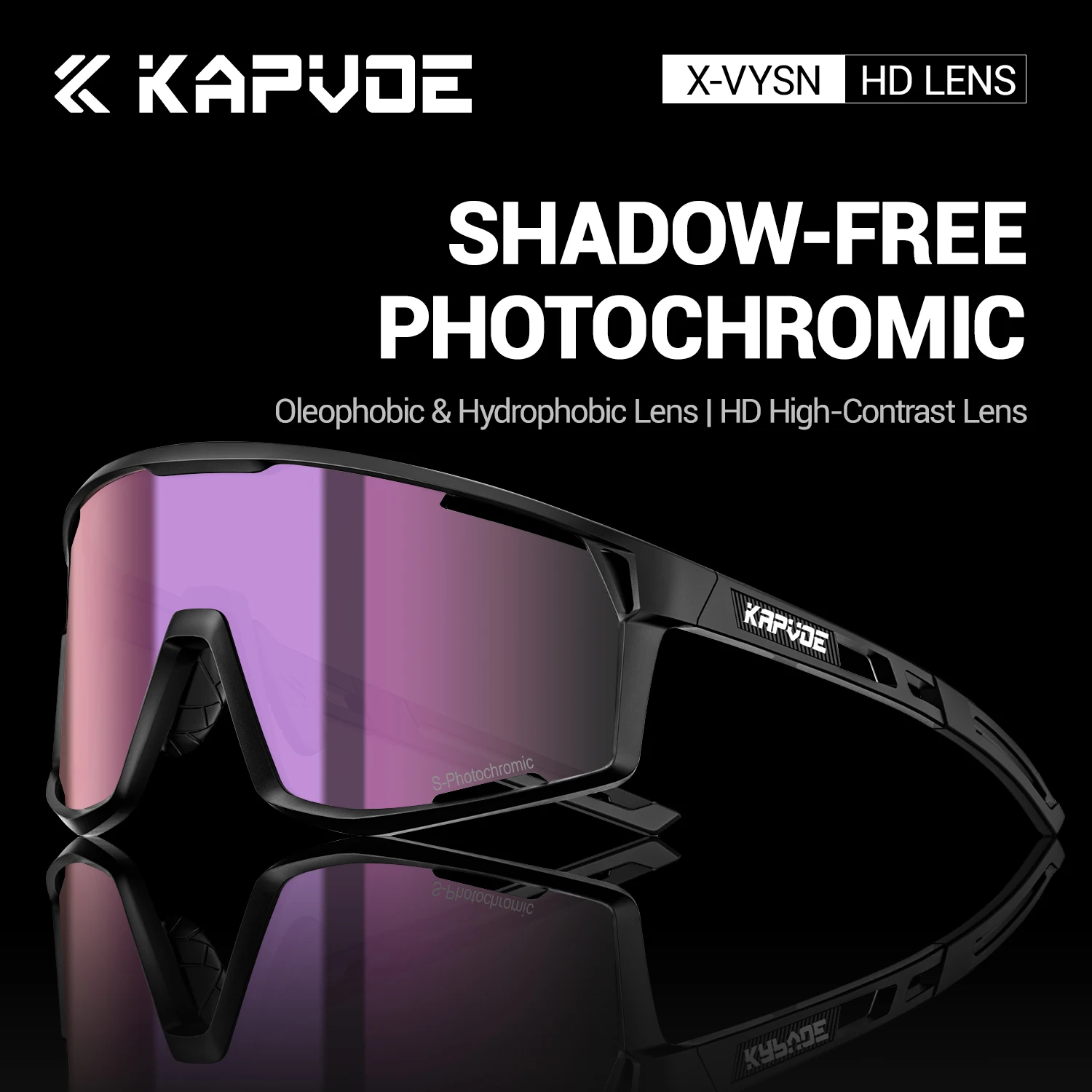 Kapvoe Neue Outdoor Photochrome Radfahren Sonnenbrille Männer Frauen MTB Gläser UV400 Fahrrad Brillen Sport Wandern Rennrad Brille
