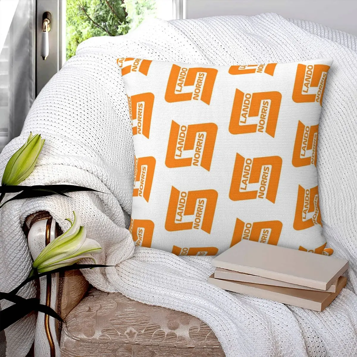 

Lando Norris LN 4 Square Pillowcase Pillow Cover Polyester Cushion Zip Decorative Comfort Throw Pillow for Home Living Room