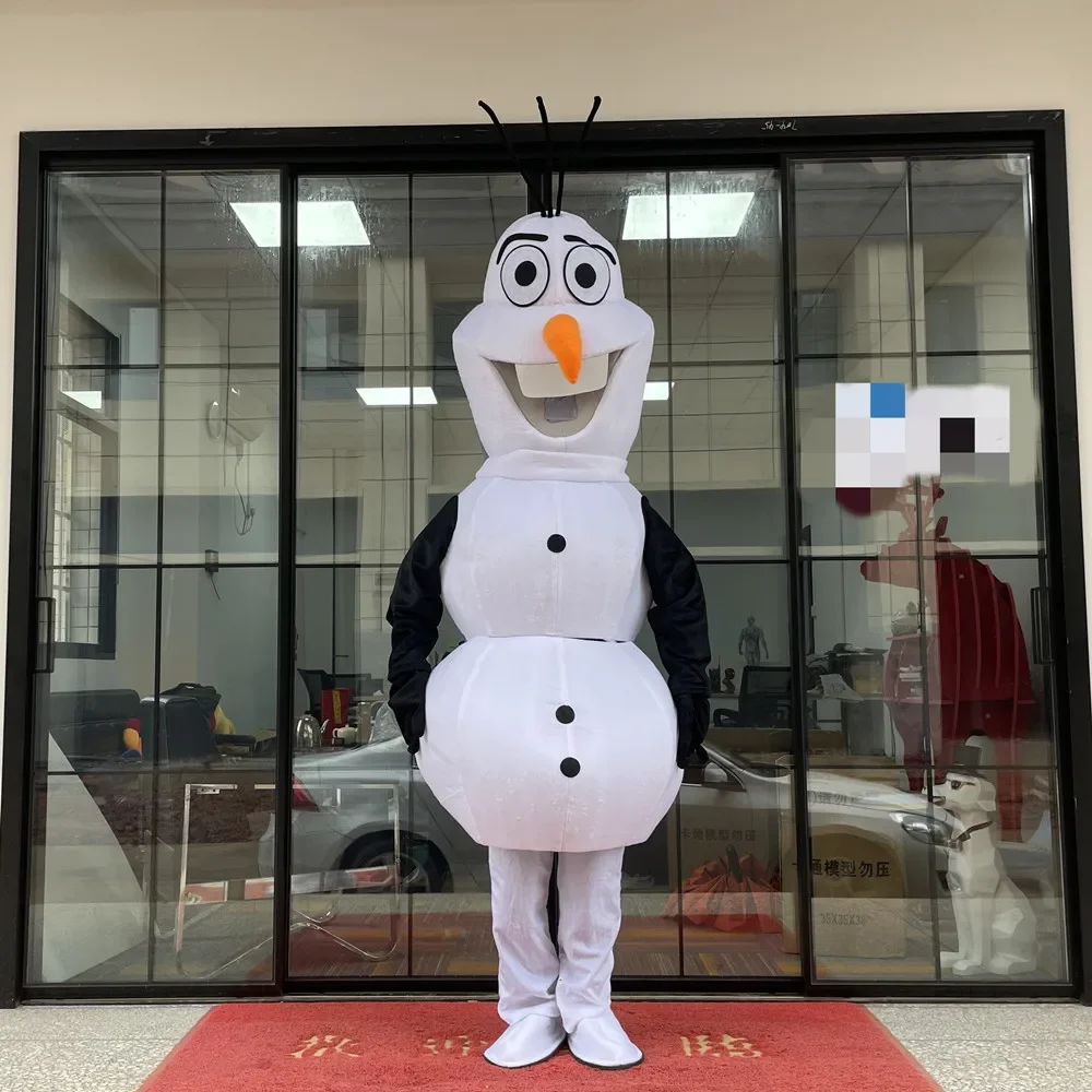 Cosplay Frozen Snow man Olaf character Mascot costume Advertising stage perform Fancy Dress birthday Party Animal carnival props,mascot costume