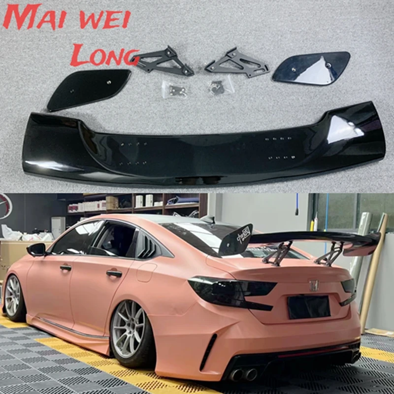 

Спойлер для заднего крыла нового дизайна для Honda ACCORD 2018 2019, Тормозная лампа, крышка багажника из АБС-пластика, автомобильный спойлер, крыло для accord, деталь