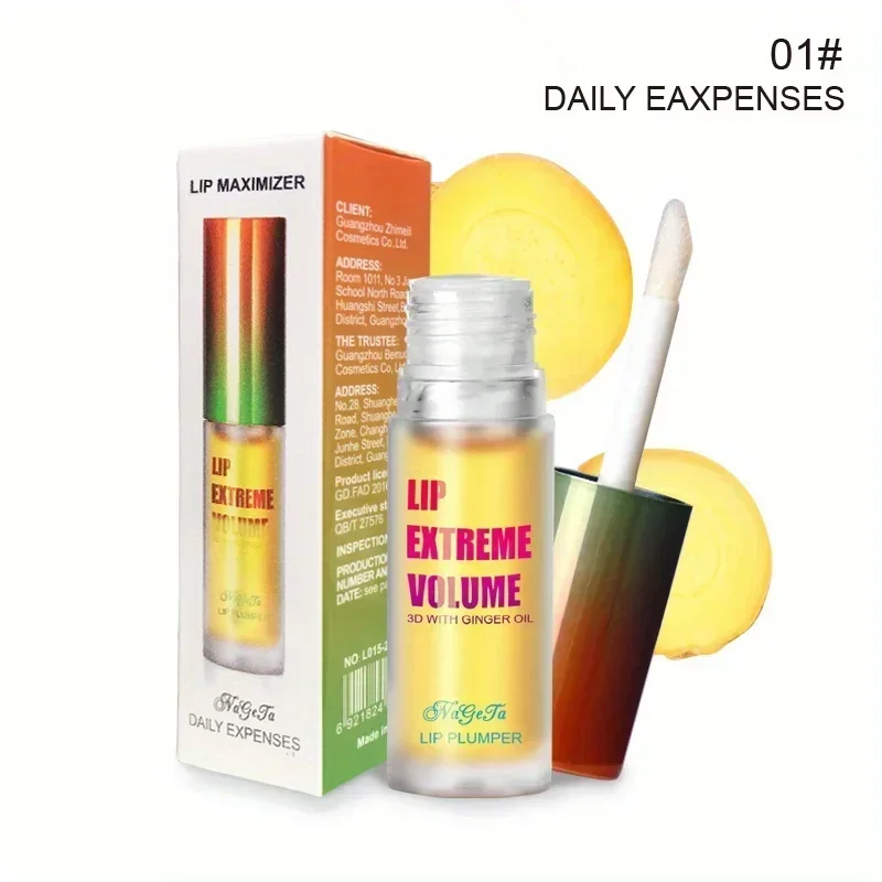 Lip Plumper Fuller Healthy Enhancer Ginger And Mint Plant Lip Gloss Oil Moisturizing Beauty Lips Sexy Lips 4