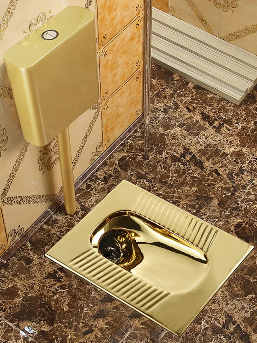 #Automatic Concealed Stool Sensor Golden Toilet Flush Valve Infrared Potty Chair Flush Valve 2