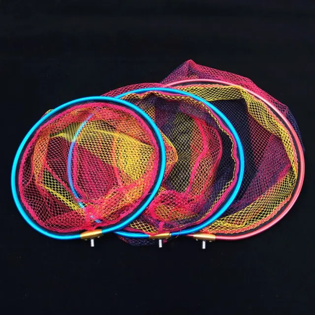 Aluminum Alloy Fishing Nets Head Fishing Scoop Colorful Fishing Hand Net Durable Ultralight Landing Net Fishing Tolls