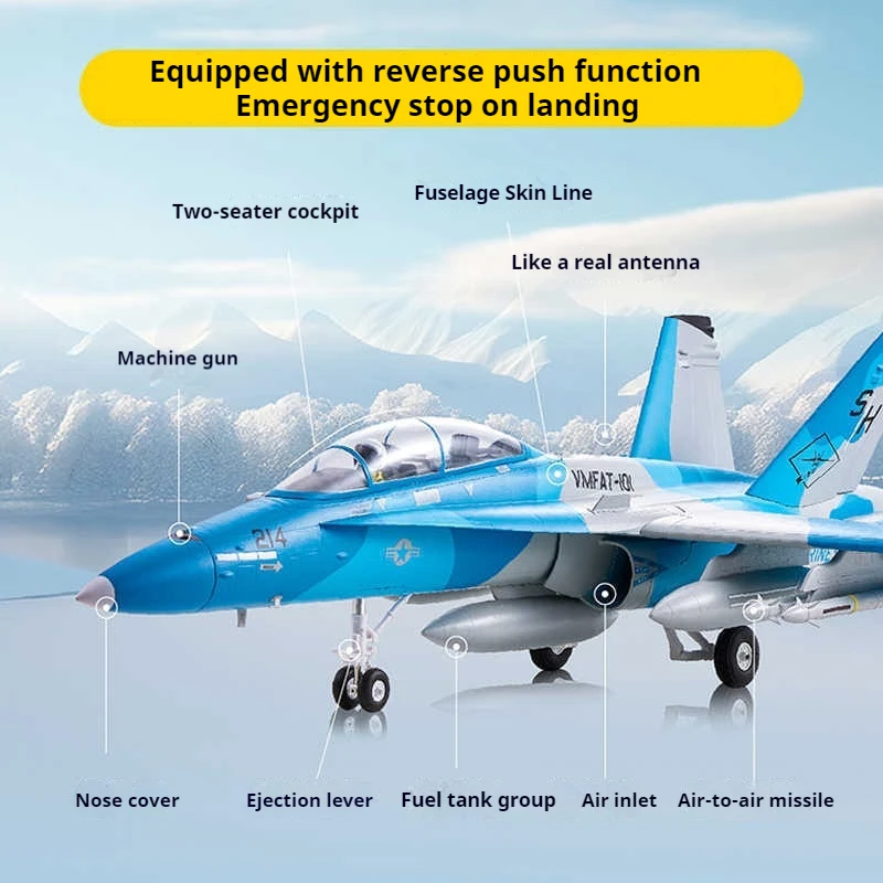 Electric Remote Control F18 Aircraft Model with Navigation Lights