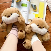 Otter Animals Slippers Cute Cartoon Non-slip Fluffy Slipper Funny Soft Warm Shoes Indoor Couple House Shoes Men Women Gifts 2