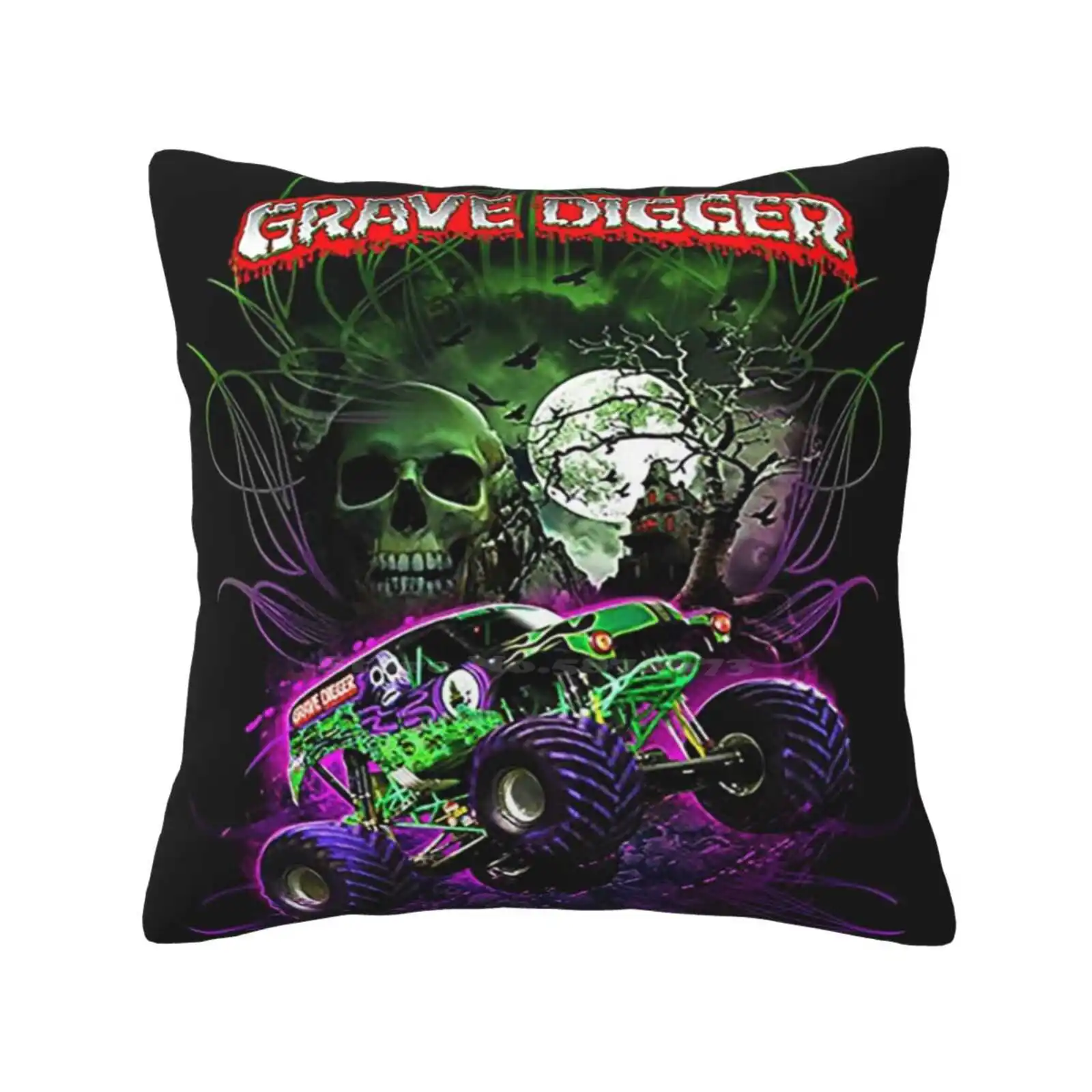 Grave Digger Monster Jam Monster Truck Home Sofa Car Waist Throw Federa Monster Truck Boys Monstertruck Bog Truck Show