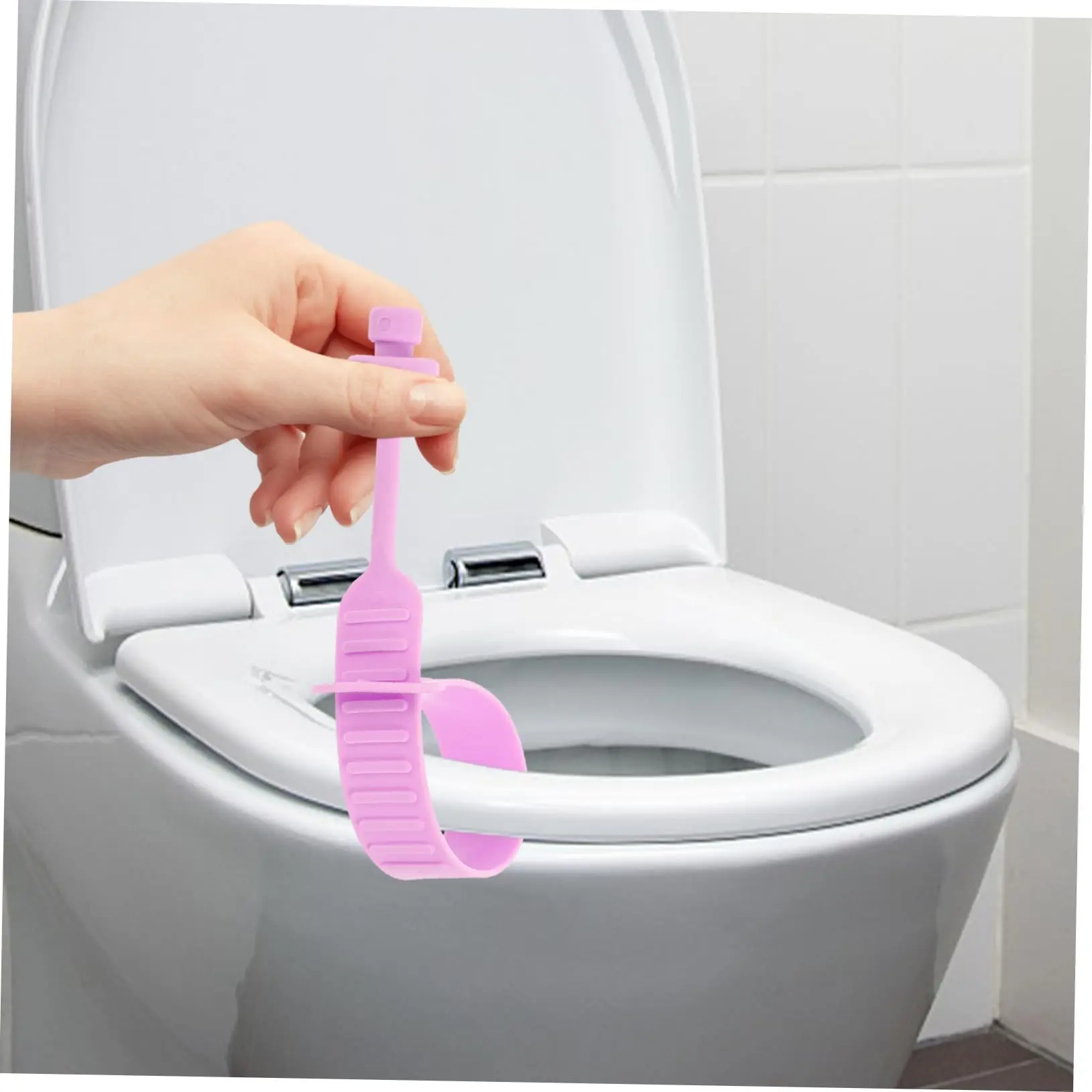4PCS Toilet Seat Lifter Tab Avoid Touching the Toilet Lid, Silicone Toilet Lid Opener Household Creative Handle Toilet Accessory 3