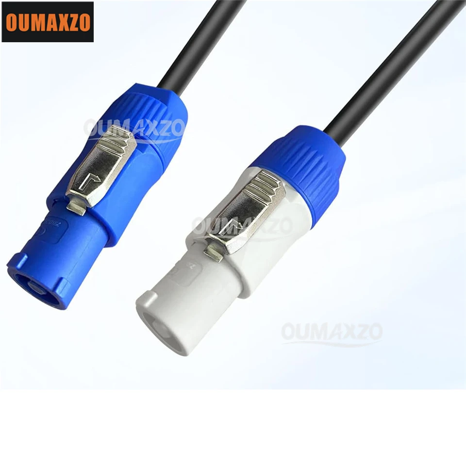 3X2.5mm&sup2; AC 2.5SQ 20a PowerCon Power Cable Beam Moving Head Light hand in hand Extend Cable Blue/Grey powercon Connector