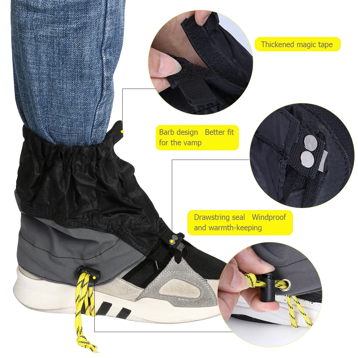 Walking Waterproof and Sandproof Foot Cover Elastic Leg Gaiters