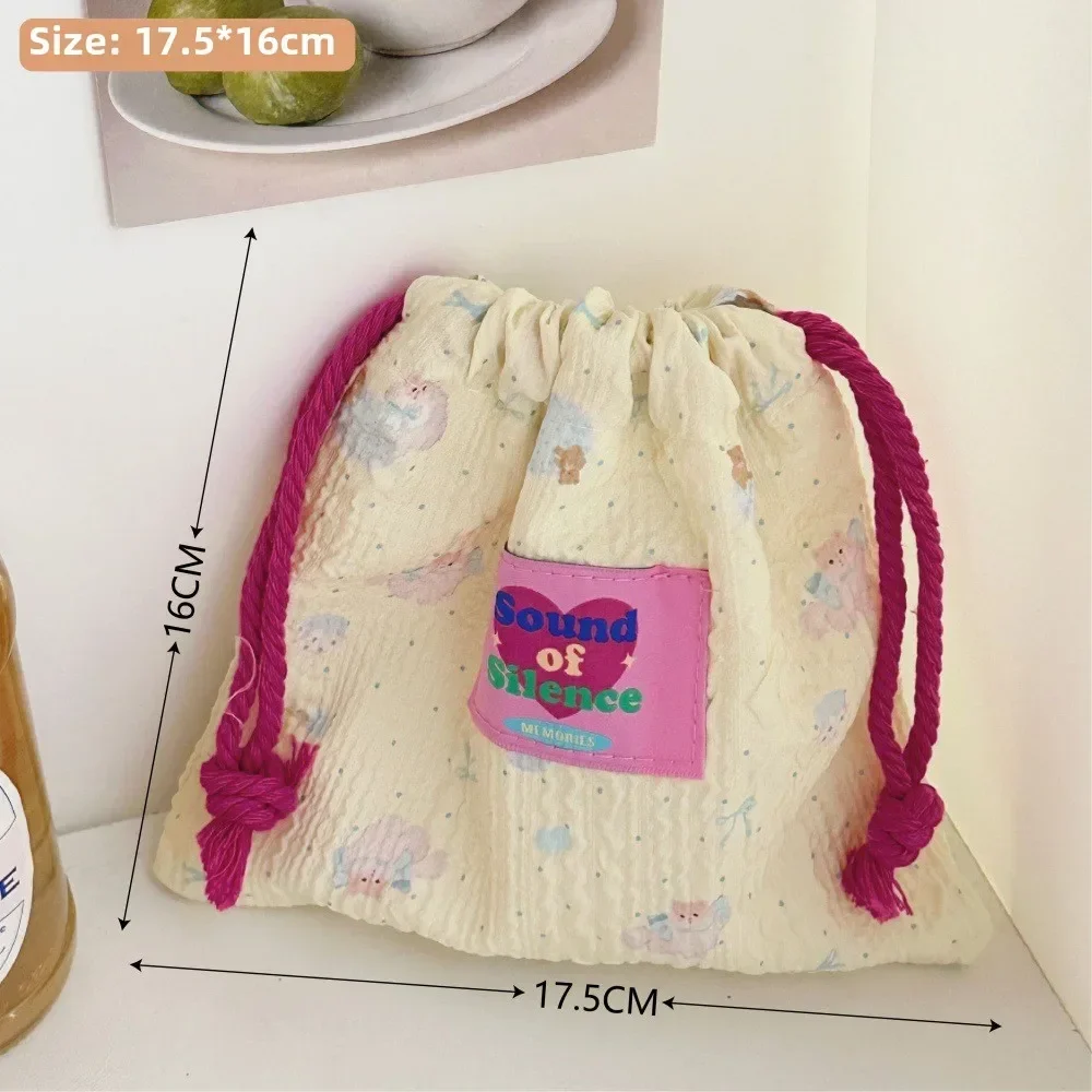 Hot Cute Cartoon Drawstring Foam Storage Bag Portable Ashionable for Going Out Miscellaneous Items Makeup Hand-held Bags