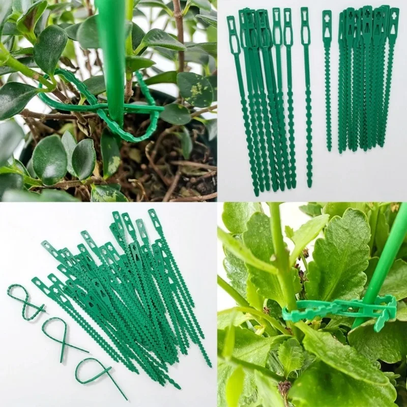 13/17/23cm Adjustable Plastic Plant Cable Ties Reusable Shrub Fastener for Garden Tree Climbing Support Vine Tomato Stem Clip plastic plant cable ties