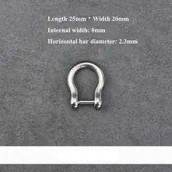 Premium Titanium Alloy Horseshoe Buckles - Versatile Outdoor Keychain Hooks (2)
