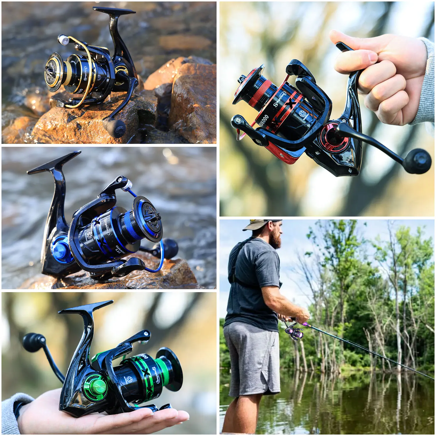 Spinning Fishing Reels Fishing Reel 1000-7000 Stainless Steel Bearing 15KG Max For Carp Tackle