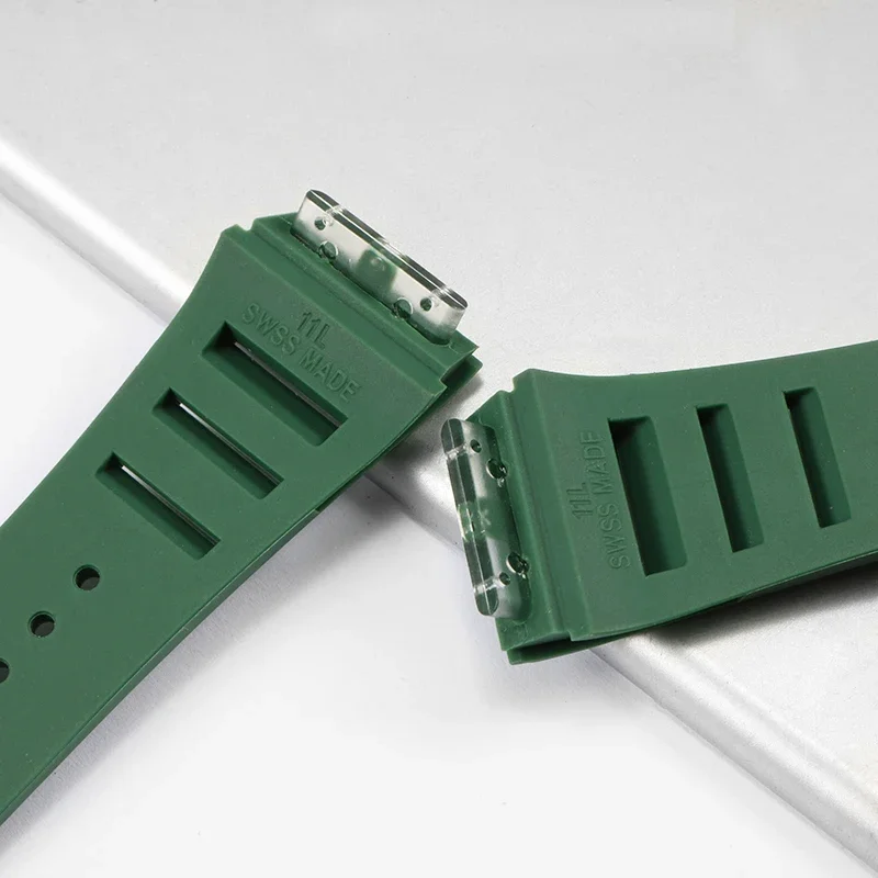 Vibrant Multicolor 25mm Rubber Watchband Replacement Strap